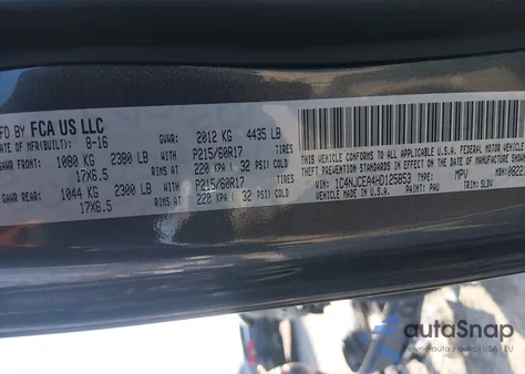 2017 Jeep Compass High Altitude Fwd from USA, damaged, VIN 1C4NJCEA4HD125853